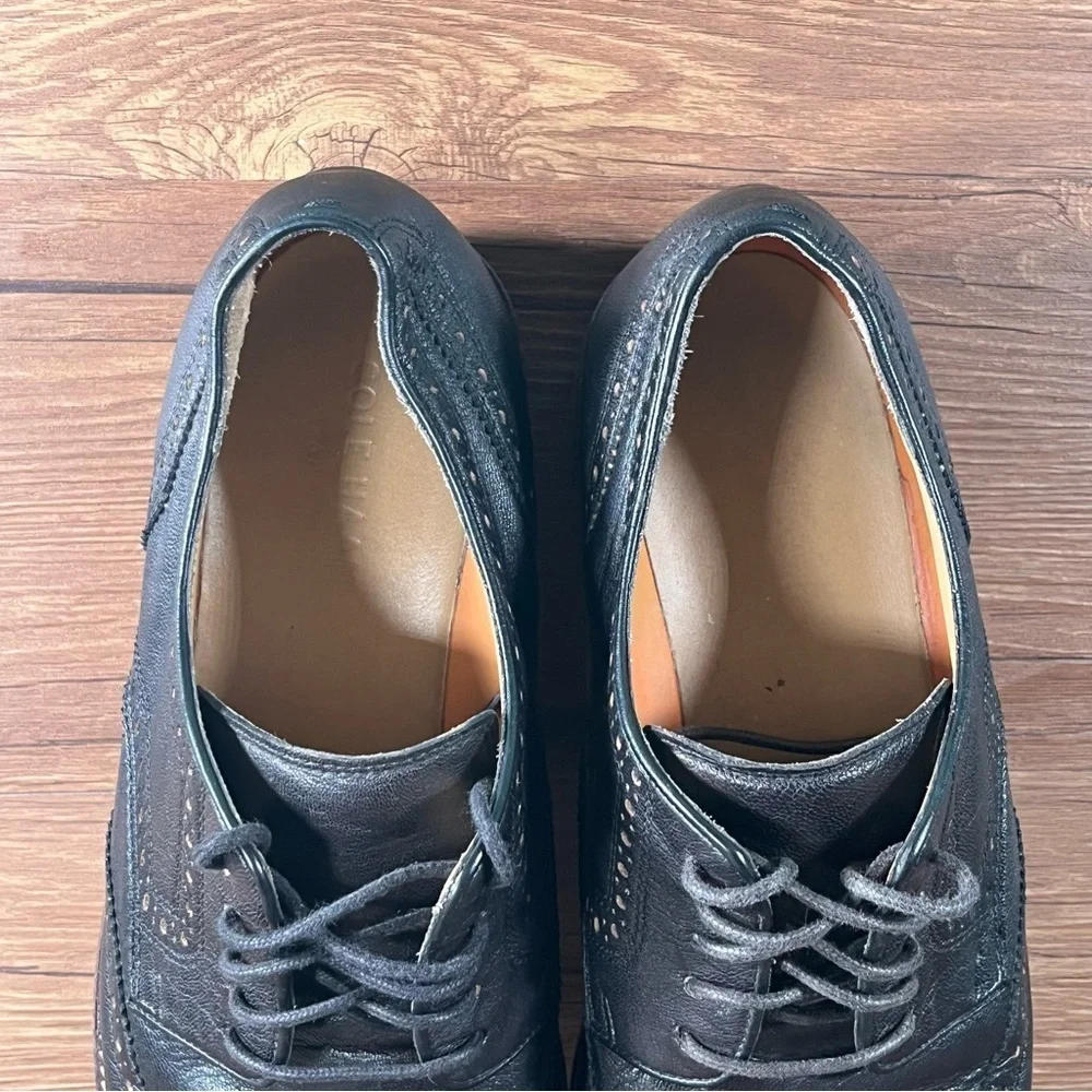Cole Haan Grand‎ OS Wingtip Black Leather Dress Shoes Men’s Size 10